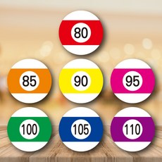 페토닷컴 빌리아드 디자인 공용의류 사이즈 스티커 100개