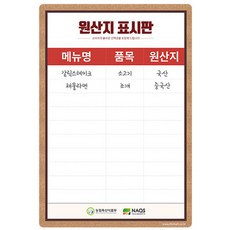 HK 완벽 방수 업소용 원산지 표시판 1개, 상품선택, 상세참조