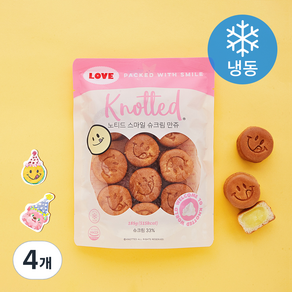 노티드 스마일 슈크림만쥬 (냉동), 185g, 4개