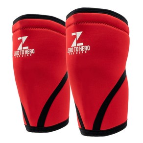 제로투히어로 네오프렌 헬스 무릎보호대 7mm, 1세트, RED