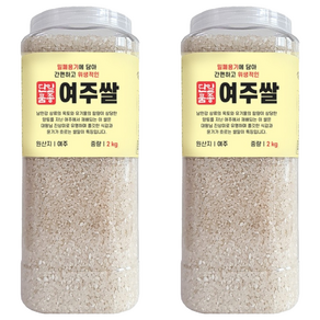 대한농산 통에담은 경기여주 백미, 상등급, 2kg, 2개