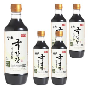 신앙촌 양조 깔끔한 국간장, 860ml, 5개