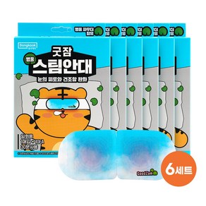 동국제약 굿잠 병풀 스팀안대 10입(1입X10매) 온열스팀 눈관리 뻐근한눈 건조한눈 건조함완화, 6개, 10매