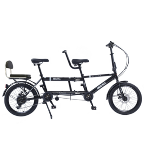 Extreme 2-Person Bike Folding 3-Person Folding Couple Folding Shimano 7-Speed ​​2-Person, Black, 1 Piece