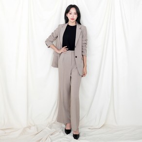 여성 캐주얼 정장 세트 투피스 루즈핏 와이드 [보정핏]
