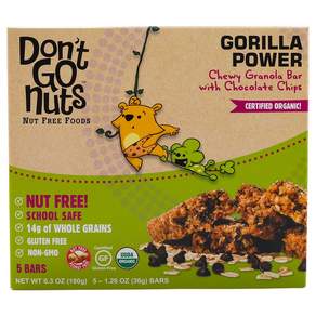 Don't GO nuts Gorilla Power 巧克力片耐嚼格蘭諾拉麥片棒無麩質全麥, 36克