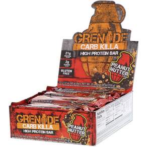 GRENADE Carb Killa 高蛋白棒花生堅果無麩質, 60g, 12件