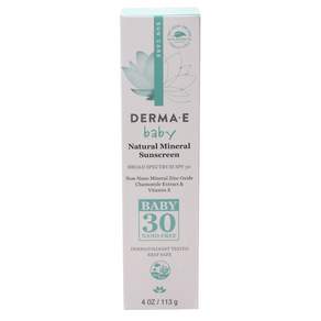 derma e 嬰兒礦物質防曬霜 SPF30, 1條, 113g