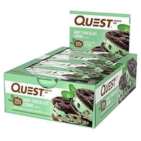 QUEST NUTRITION 高蛋白能量脆棒, Mint Chocolate Chunk, 12入