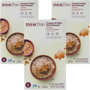 thinkThin 蜂蜜花生醬燕麥片, 18包, 50g