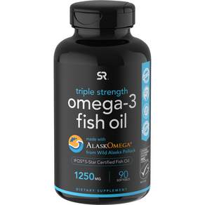 SR Omega-3魚油軟膠囊, 1罐, 90顆, 1罐