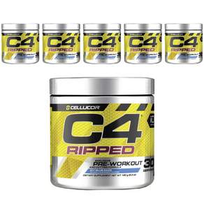 CELLUCOR C4 Ripped增肌健身蛋白粉 Ice Blue Razz款, 6個, 180克