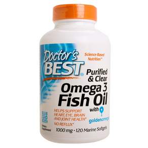 Doctor's Best Purified & Clear Omega3 魚油膠囊 1000mg, 1個, 120顆, 1罐