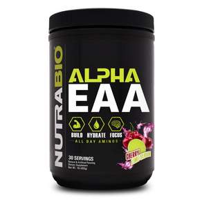 NUTRABIO Alpha EAA無麩質氨基酸保健粉 檸檬櫻桃口味, 1個, 455克