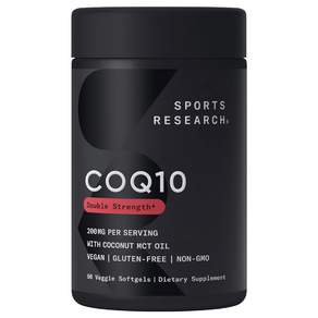 SPORTS RESEARCH 輔酶Q10椰子油素食軟膠囊 200mg, 1個, 90顆