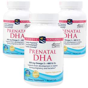 NORDIC NATURALS DHA魚油膠囊 830mg+400IU D3 500mg, 3罐, 90顆