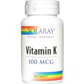 SOLARAY 維生素K錠 100mcg, 1個, 100 件