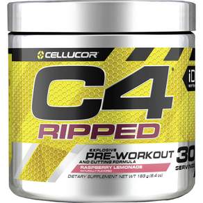 CELLUCOR C4 Ripped運動補充飲沖泡粉 櫻桃檸檬汽水口味, 1個, 183克