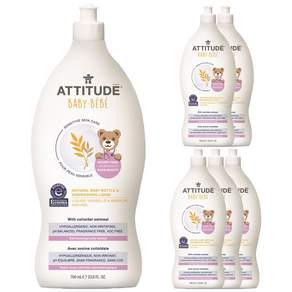 ATTITUDE 奶瓶餐具洗碗精, 6個, 700ml