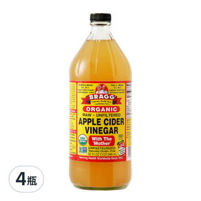 統一生機 Bragg有機蘋果醋, 946ml, 4瓶