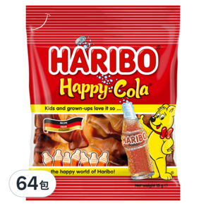 HARIBO 哈瑞寶 快樂可樂風味Q軟糖, 15g, 64包