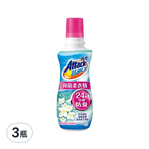 Attack 一匙靈 EX抑菌柔衣精 純淨白花, 520ml, 3瓶