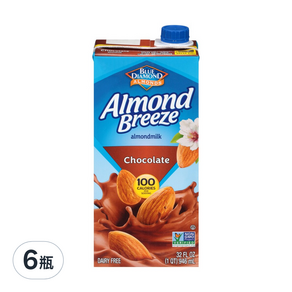 BLUE DIAMOND 藍鑽 巧克力風味杏仁飲, 946ml, 6瓶