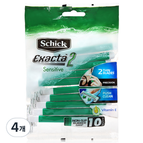 Schick 舒適牌 Exacta 2 敏感拋棄式刮鬍刀, 10入, 4個