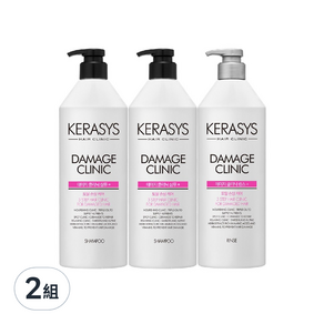 KERASYS 植萃系抗損洗潤組 重度損傷髮用 洗髮精750ml*2+潤髮乳750ml*1, 2組