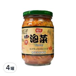 龍宏 韓式泡菜, 380g, 4罐