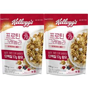 Kellogg's 家樂氏 高蛋白格蘭諾拉麥片 優格塊莓果口味, 330g, 2包
