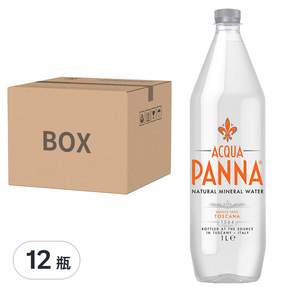 ACQUA PANNA 普娜 天然礦泉水 瓶裝, 1L, 12瓶