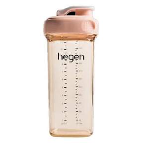 hegen 金色奇蹟PPSU多功能方圓型寬口水瓶 24個月以上, 嫣粉, 330ml, 1個