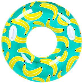 SUNNYWATER 充氣扶手游泳圈 香蕉款 75cm, 混色, 1個