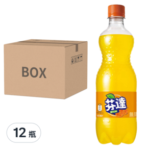 FANTA 芬達 橘子汽水, 600ml, 12瓶