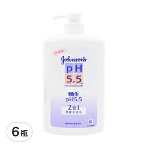 Johnson's 嬌生 嬰兒 PH5.5 2合1潤膚沐浴乳, 1L, 6瓶