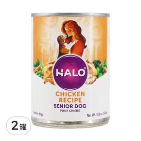 Halo 嘿囉 熟齡犬 罐頭飼料 關節保健, 鮮燉雞肉, 374g, 2罐