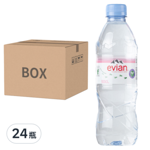 evian 天然礦泉水, 500ml, 24瓶