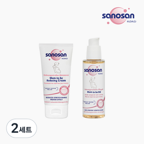 Sanosan Mama Mom2B 減產產後霜75ml+油100ml套組, 2組