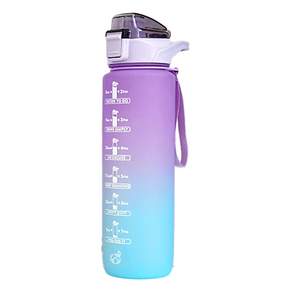Pocoi 一日水上運動吸管水瓶, 紫色+藍色, 1L