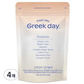 GreekDay 堅果格蘭諾拉麥片, 150g, 4個