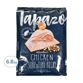 Tapazo 成幼貓凍乾雙饗宴 15lb, 低敏海魚+雞配方, 6.8kg, 1袋