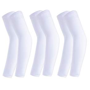 Doobalro 韓國產3D無縫線涼感防曬袖套 3組, 白色