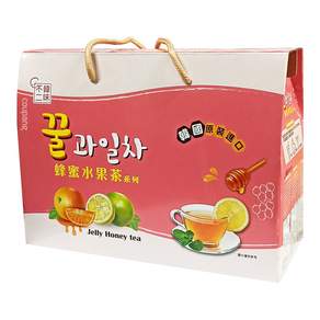 花泉 蜂蜜水果茶禮盒, 柚子 2包+白葡萄 2包, 1盒