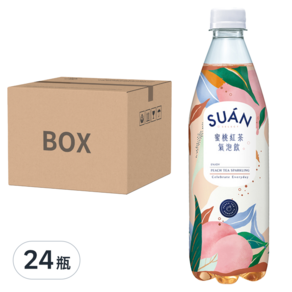 味丹 究‧選 SUÁN氣泡蜜桃紅茶, 540ml, 24瓶