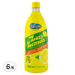 Lazy Lemon Lazy檸檬汁, 1000ml, 6瓶