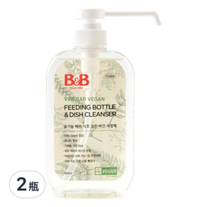 B&B 奶瓶餐盤洗潔精, 600ml, 2瓶