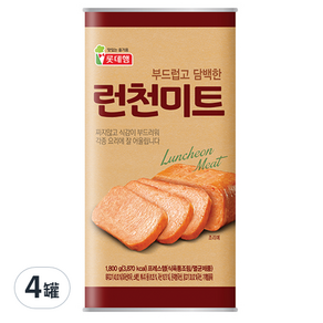 LOTTE 樂天 Luncheon Meat 午餐肉罐頭, 1800g, 4罐