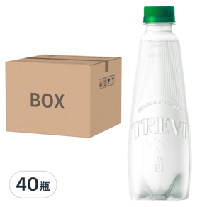 LOTTE 樂天 TREVI Sparking water 無標籤氣泡飲 檸檬口味, 350ml, 40瓶