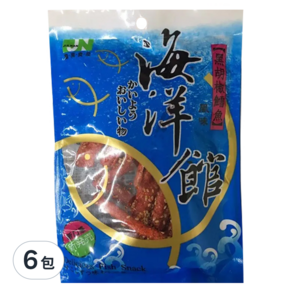 海洋館 黑胡椒鱈魚風味, 60g, 6包